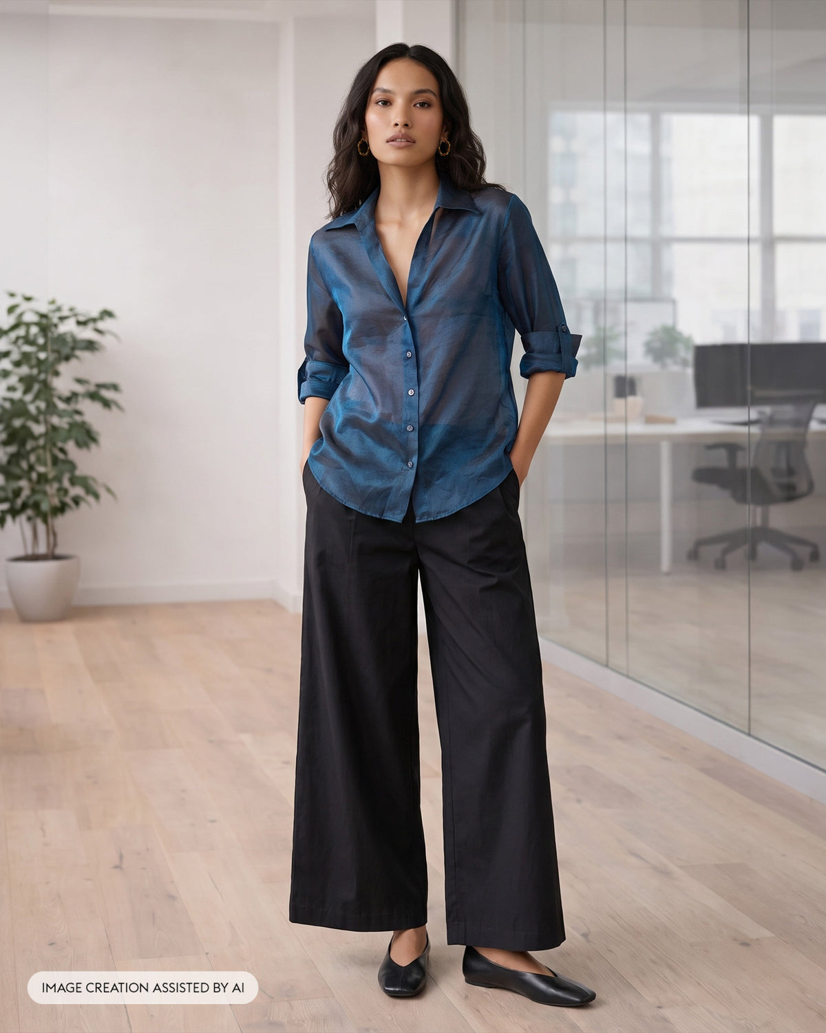 Swing Shirt - Tissue Jacquard Organza