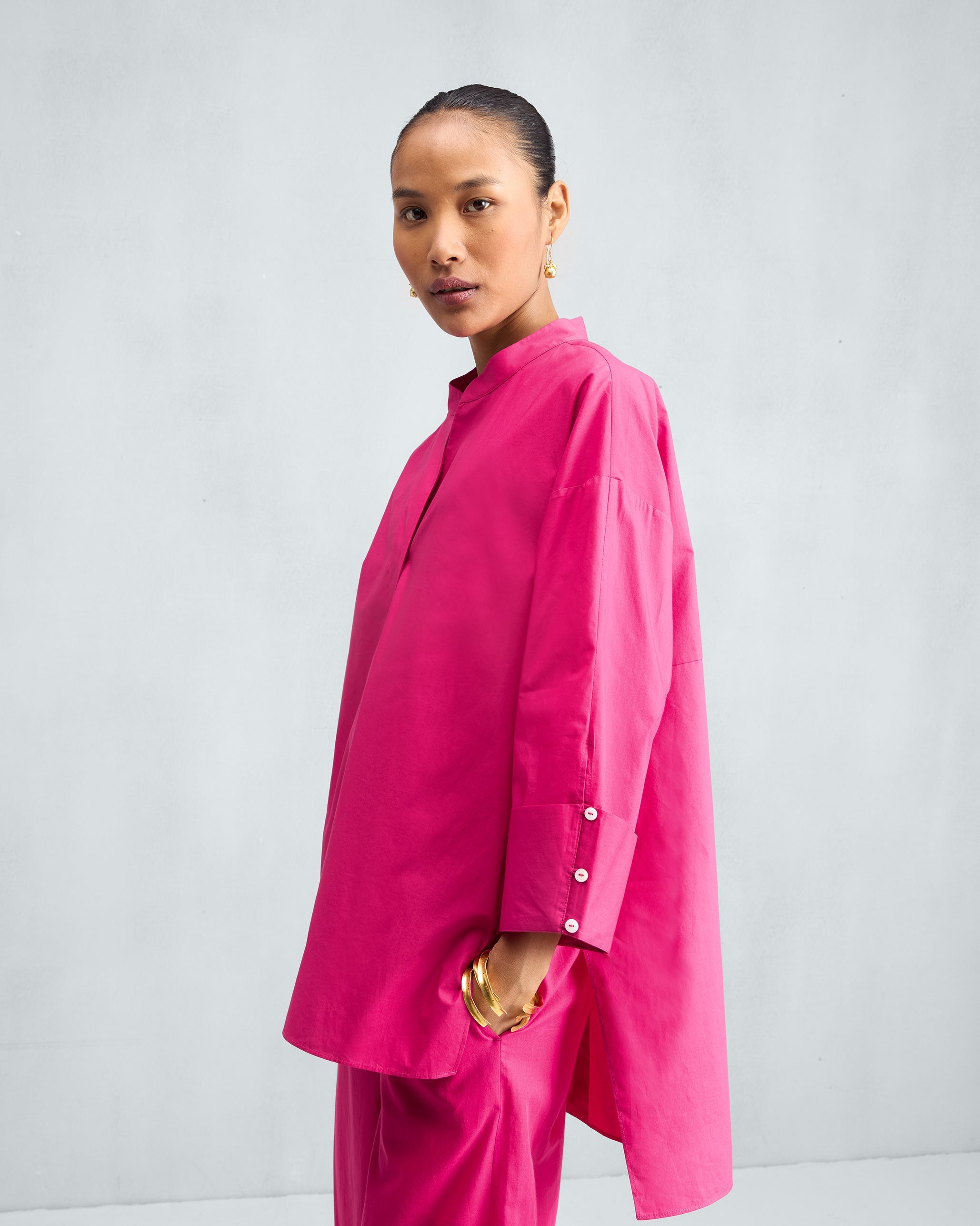 The Cirrus Shirt Set - Fuchsia