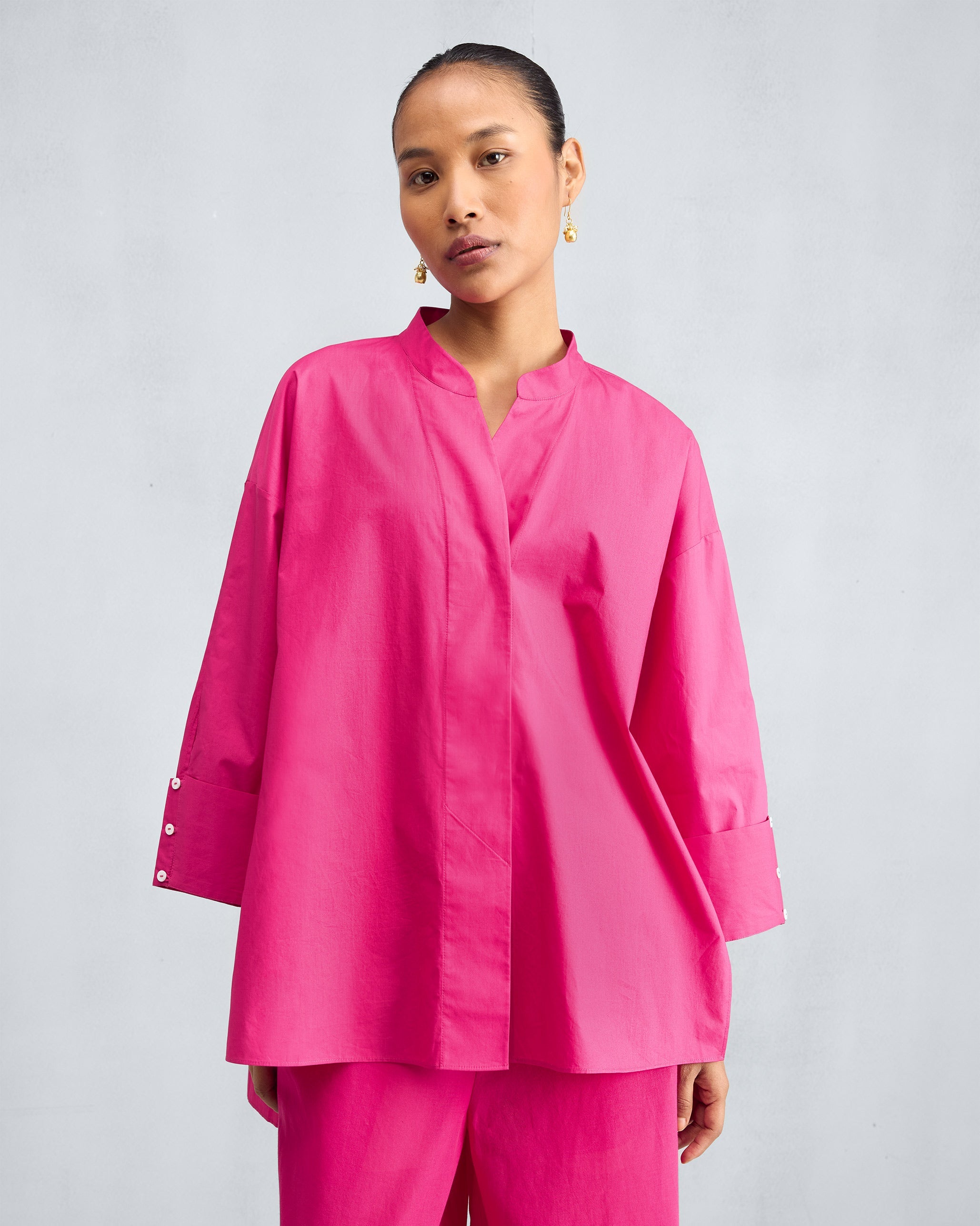 The Cirrus Shirt Set - Fuchsia