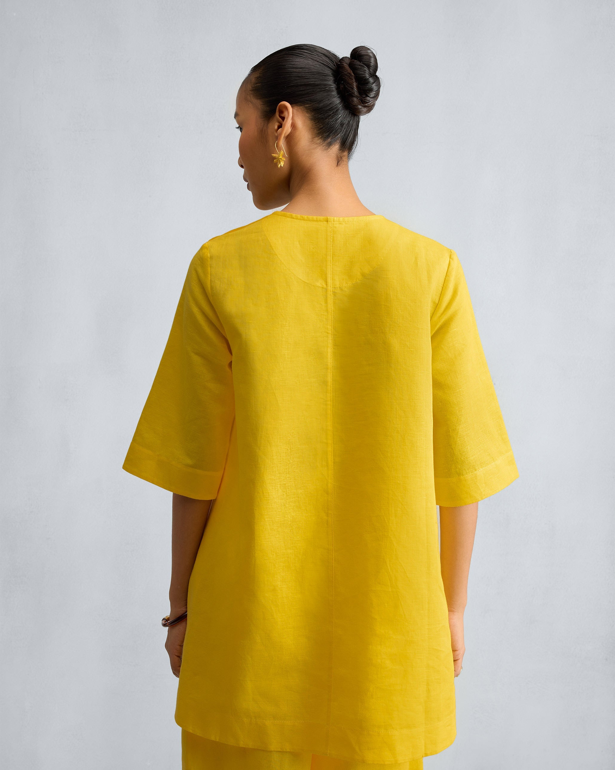 The High Slit Top Set - Yellow