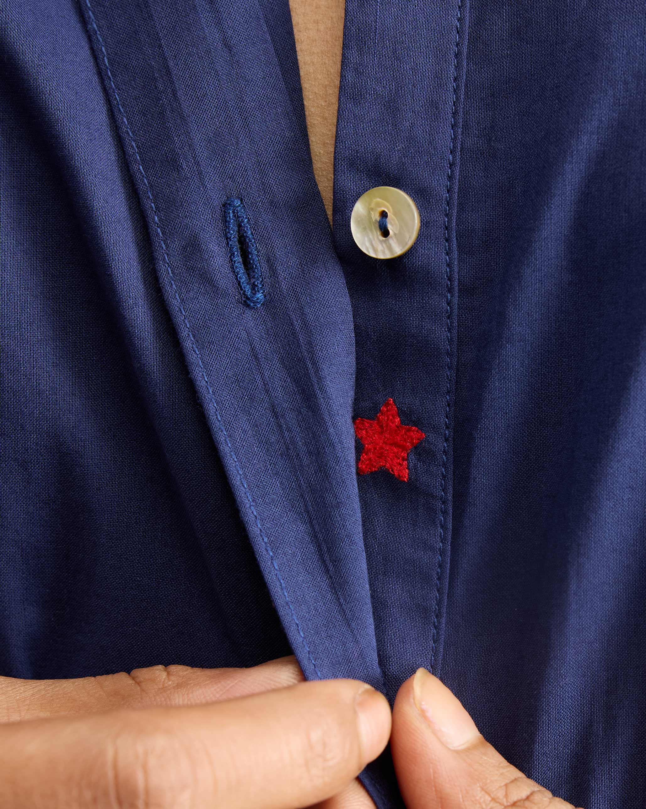 The Basic Mid Length Kurta Set - Ink Blue