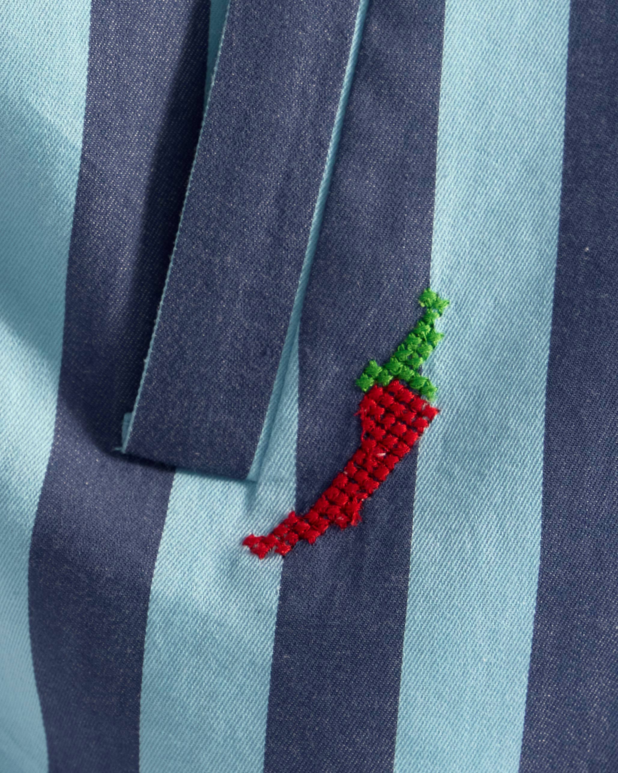 The Ambrai Jacket Set - Blue Stripes