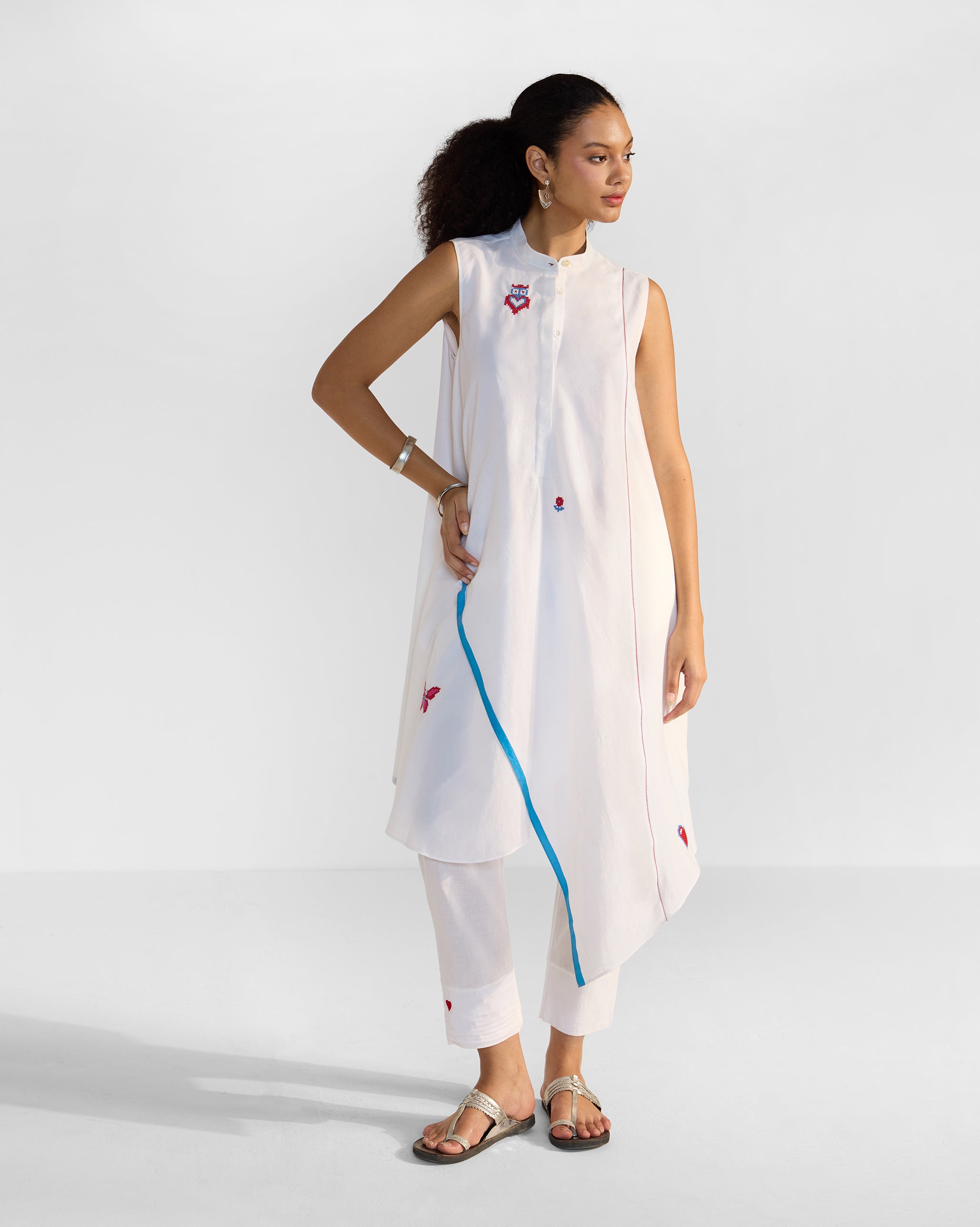 The Riha Kurta Set - White