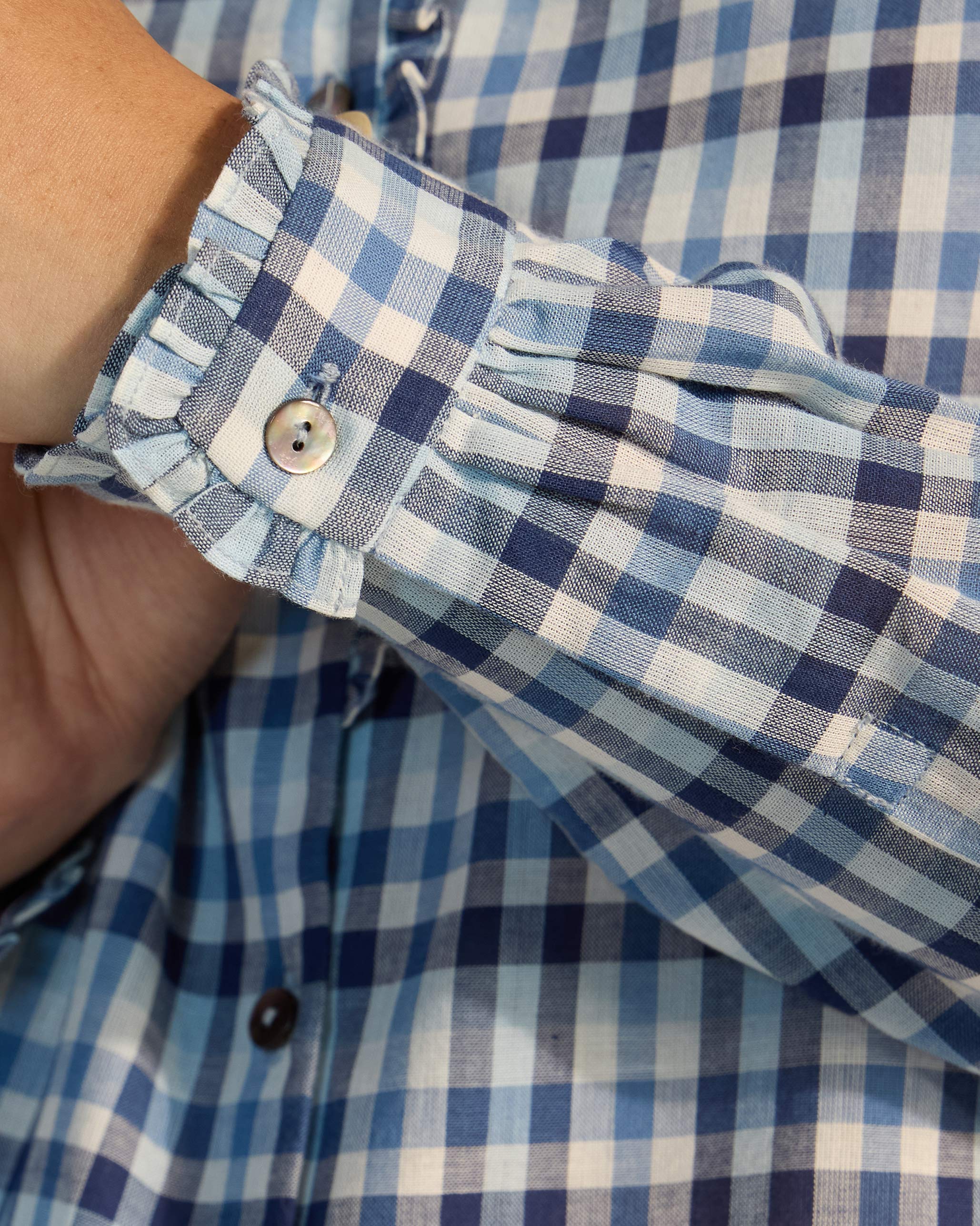The Hera Shirt Set- Blue & White Checks