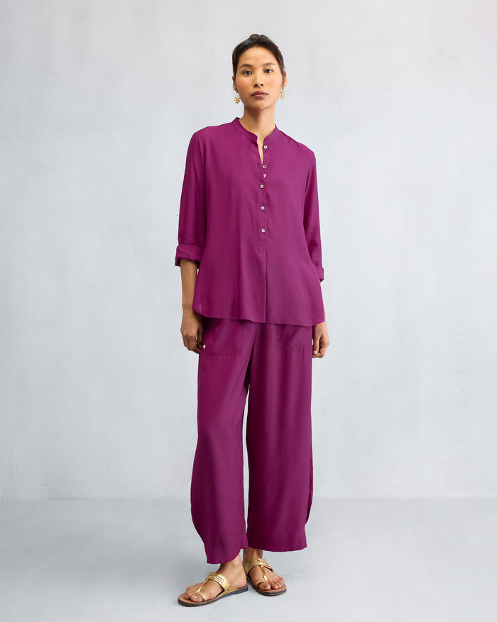The Mandarin Collar Top Set