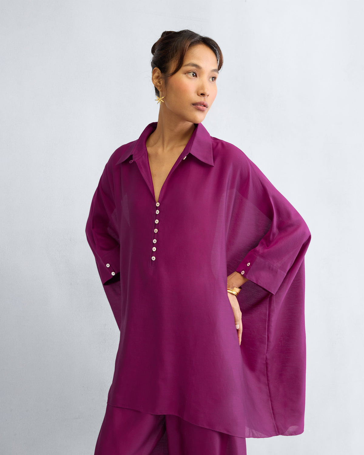 The Hala Tunic Set - Mulberry
