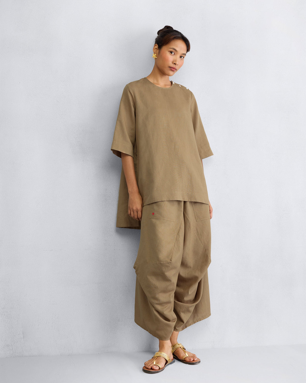 The High Slit Top Set - Sapphire