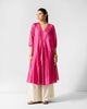 Kannauj Kurta - Fuchsia & Gold Printed