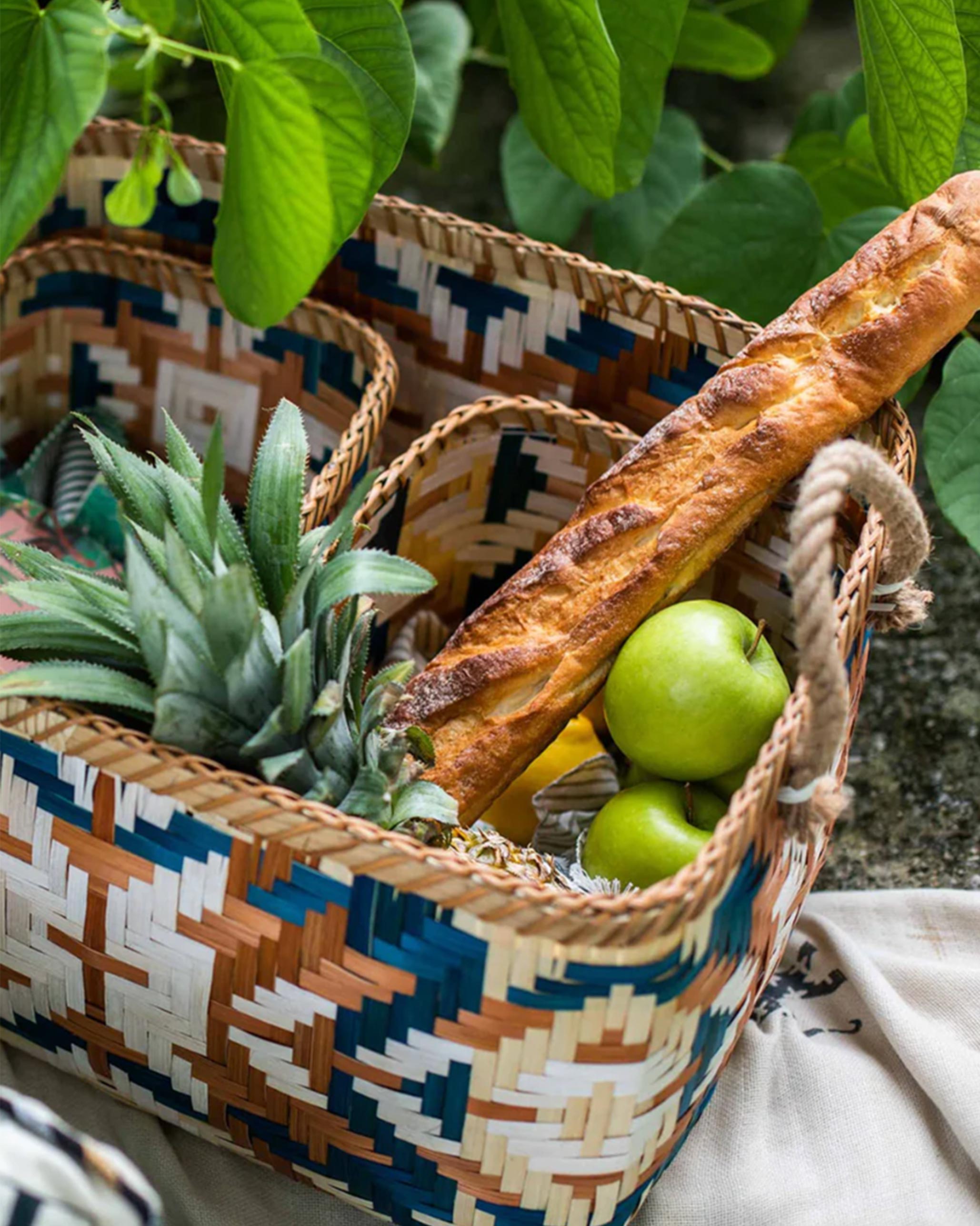 Kuba Bamboo Baskets (Set of 3)