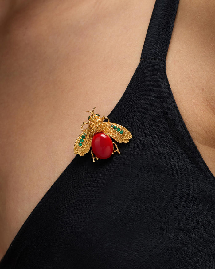 Bug Brooch - Gold