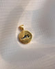 Alphabet M Charm- Black & Gold