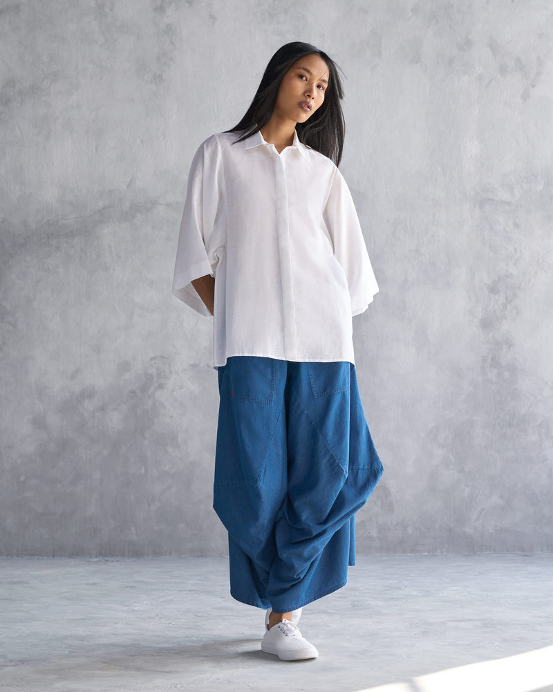 Drop Armhole Shirt - White