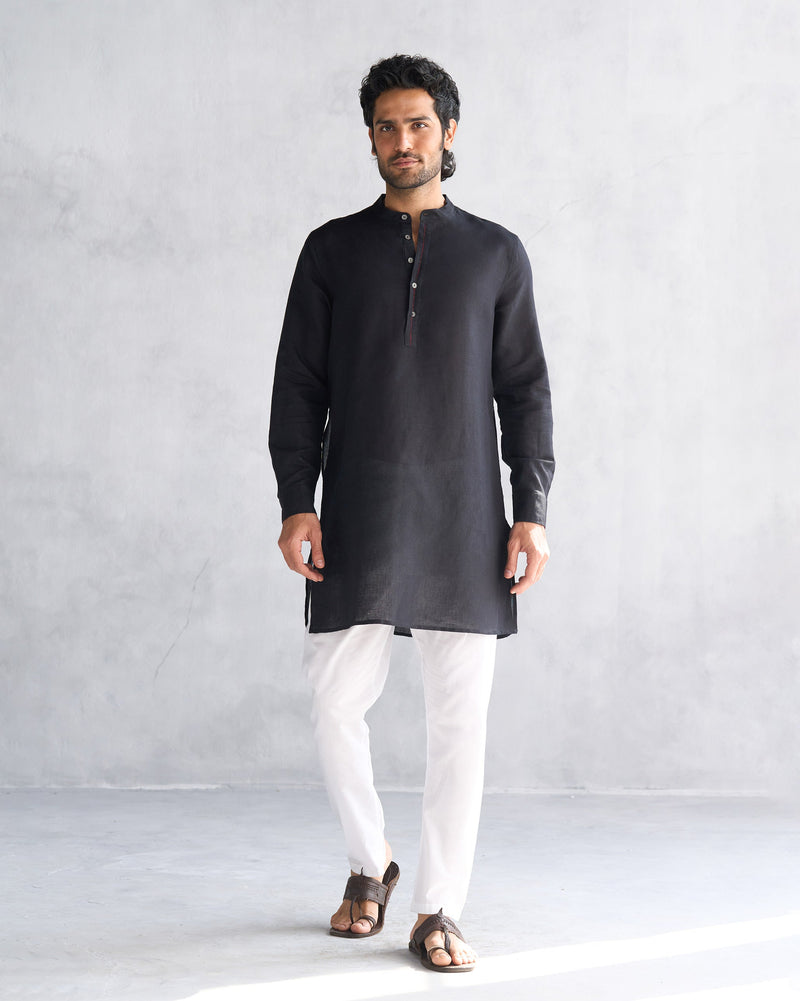 Chandni Chowk Kurta - Black