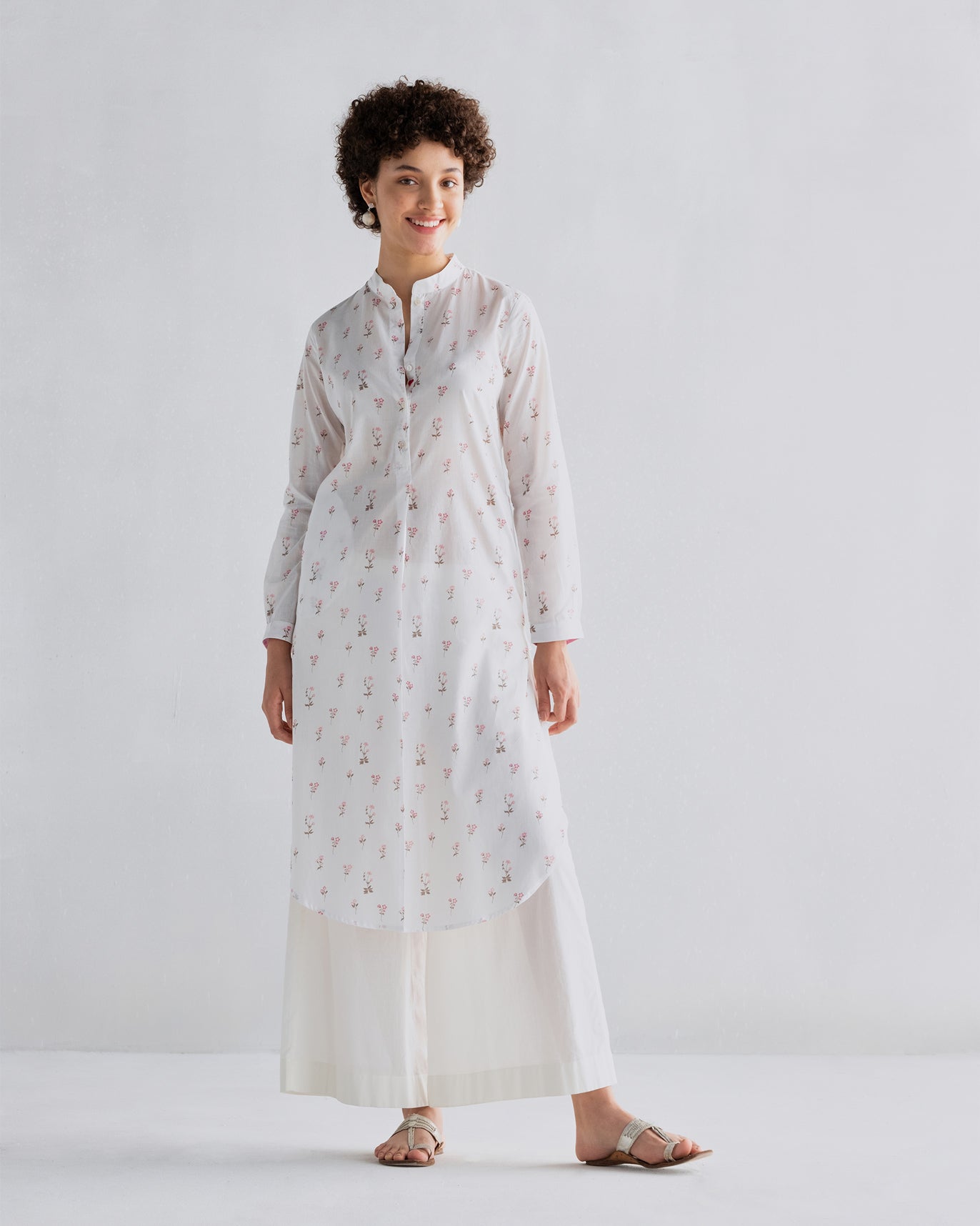 Basic Long Length Kurta - Ivory