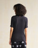 Gathered Jersey Top - Black