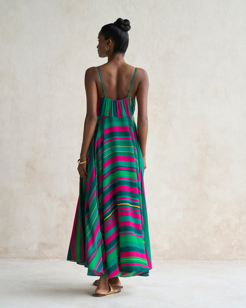 Long Strappy Dress - Multi