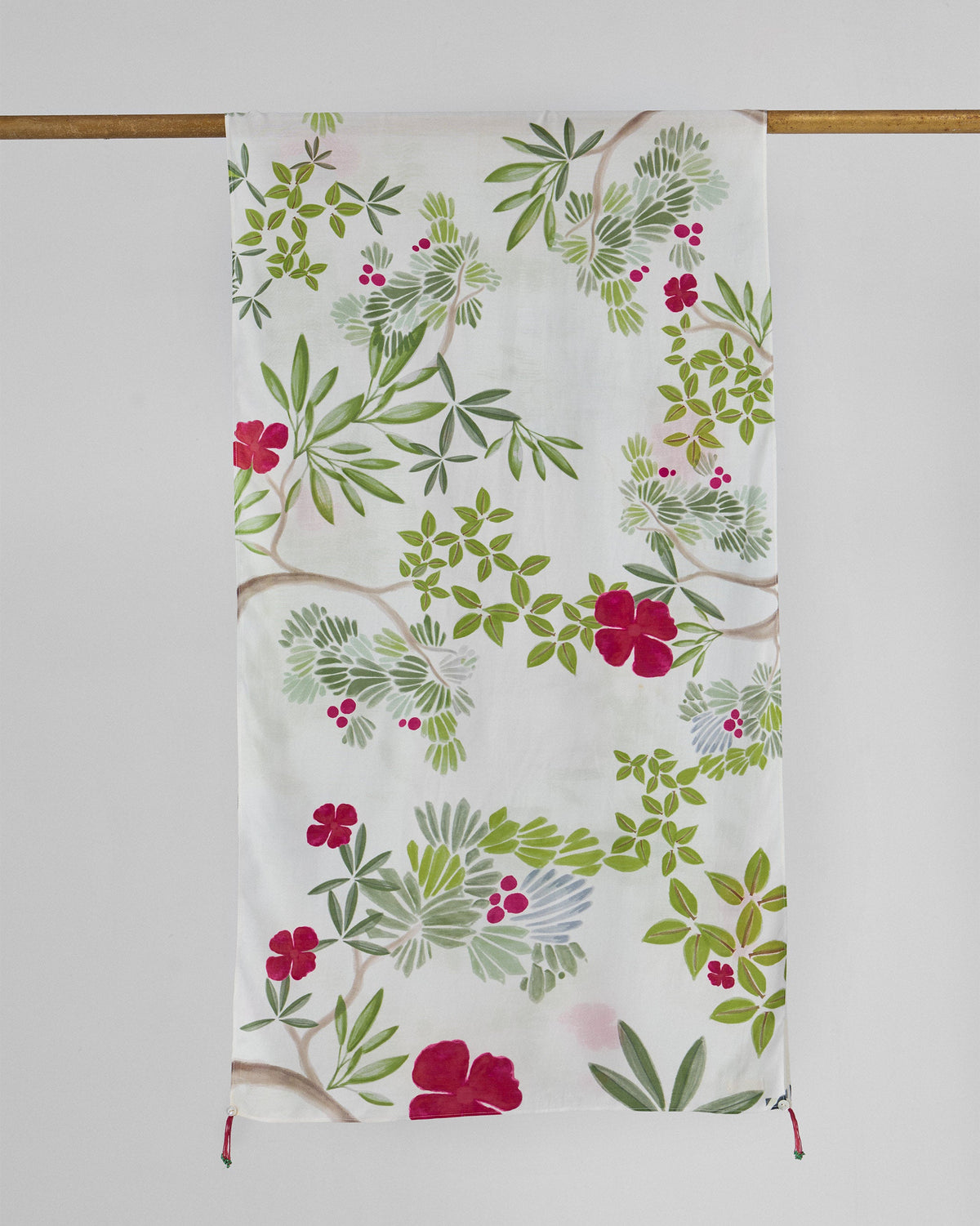 Alaya Scarf - White & Green