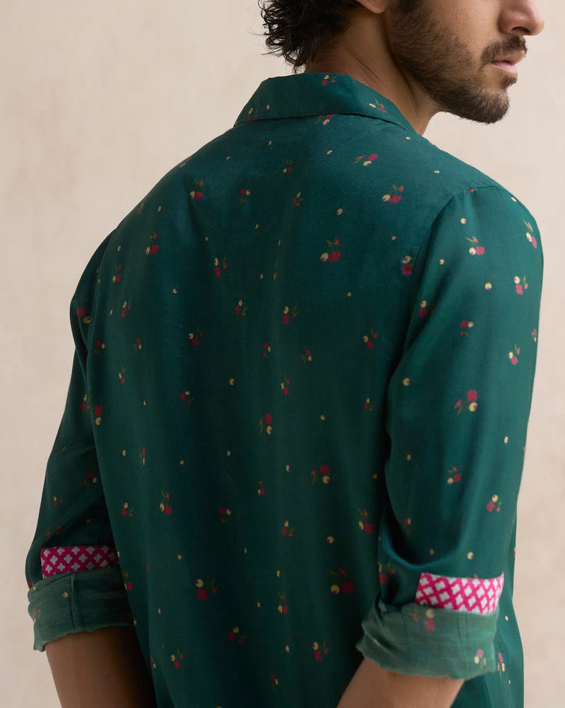 Bouquet Kurta - Teal