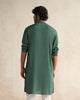 Long Pleated Kurta - Deep Green