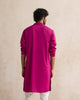 Long Pleated Kurta - Deep Pink