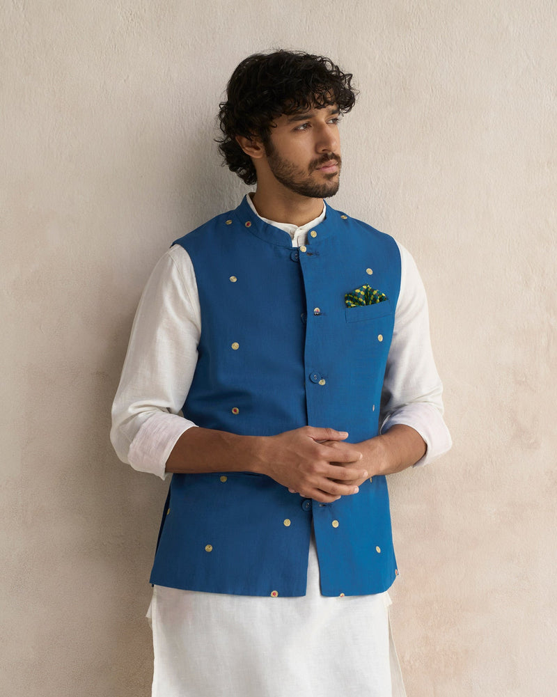 Nehru Jacket - Sapphire