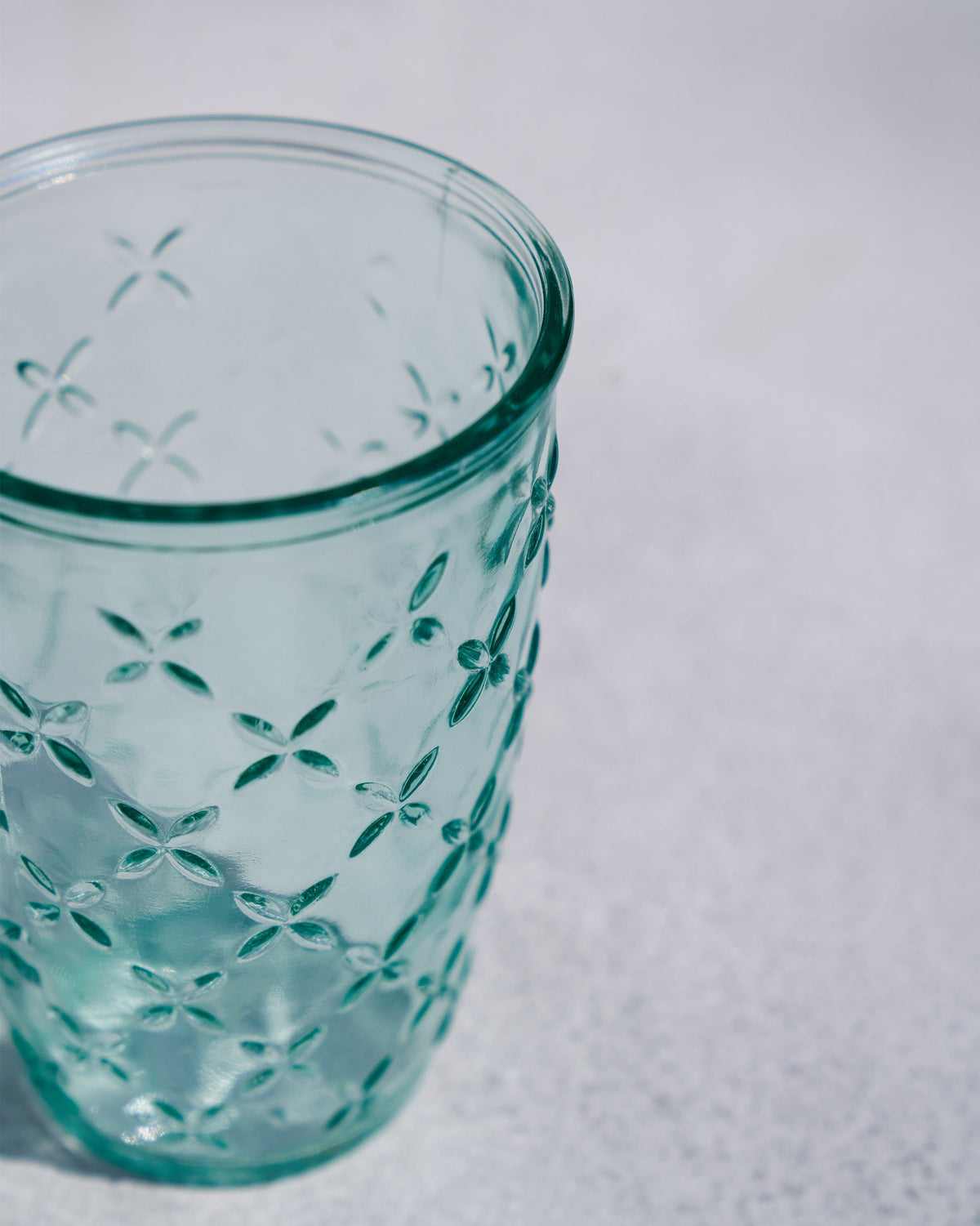 Close-up of the Twinkle Tumbler showing its textured glass pattern.