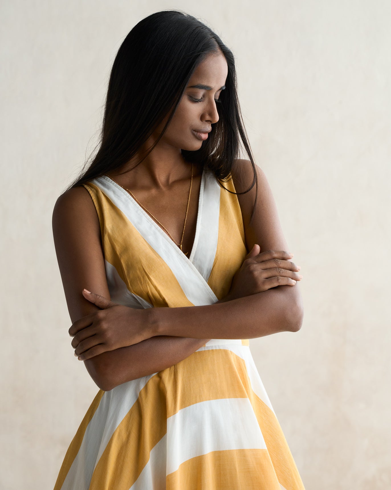 Tribe Dress - Yellow & Ivory