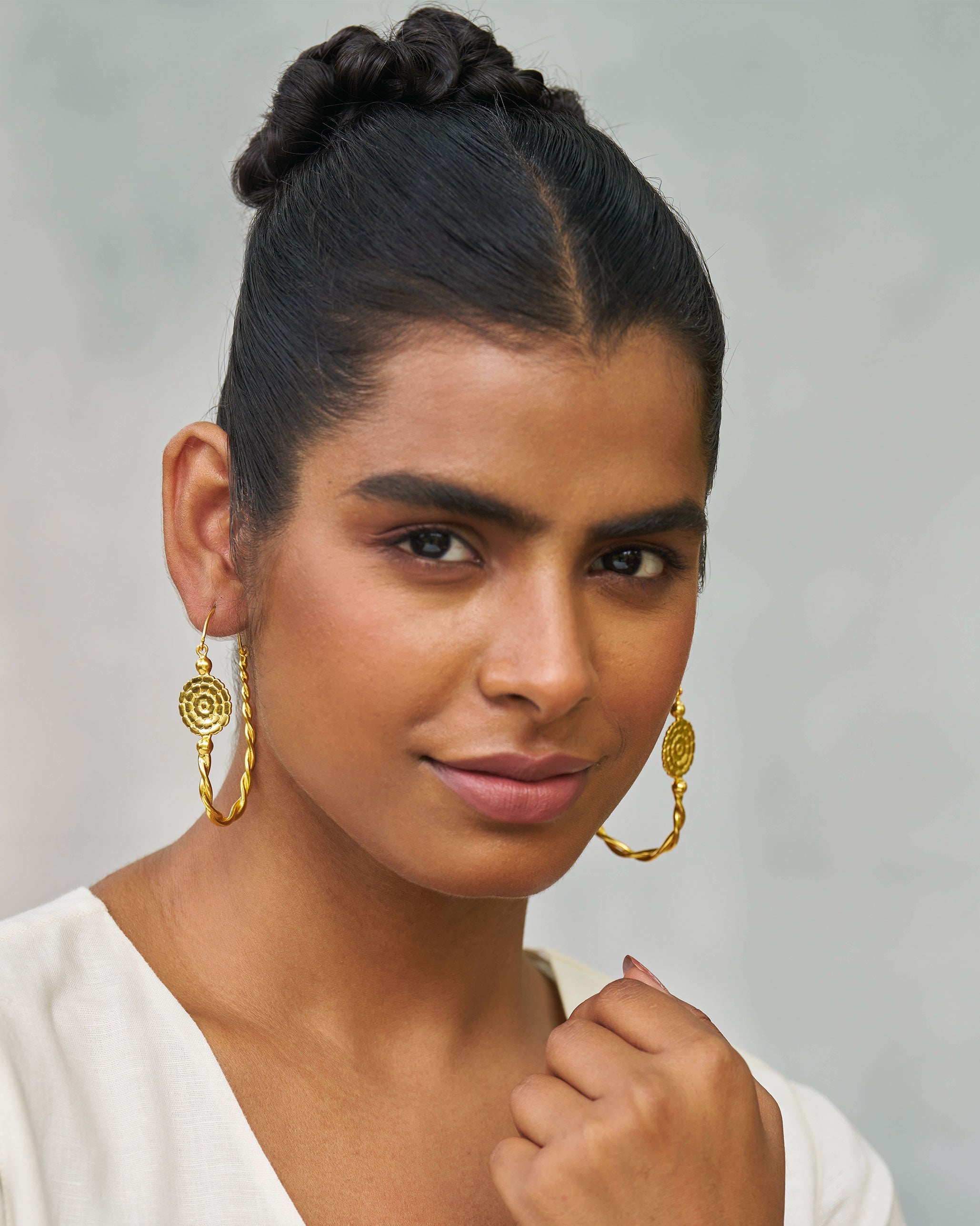 Pankhuri Earrings - Gold