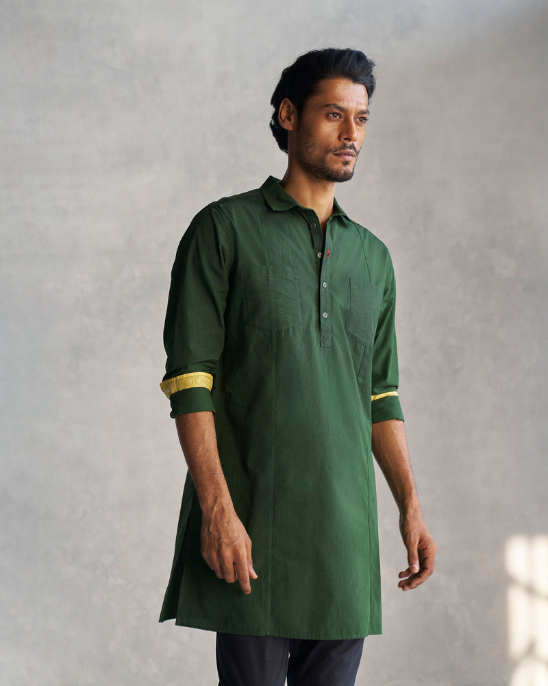 Raftaar Kurta - Green & Black