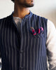 Nehru Jacket - Navy & Grey