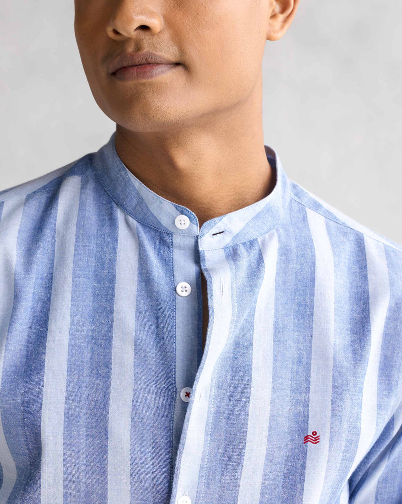 Nawab Shirt - Blue Stripes