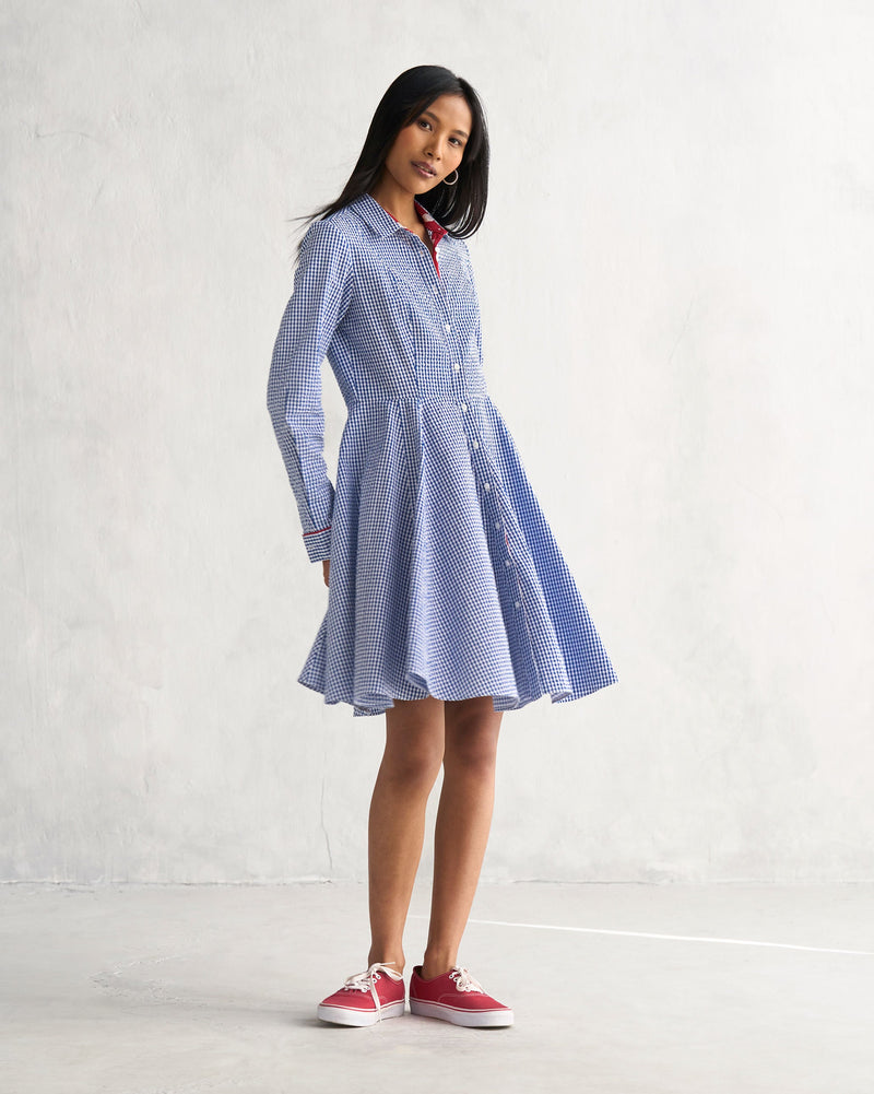 Nungwi Shirt Dress - Blue & White