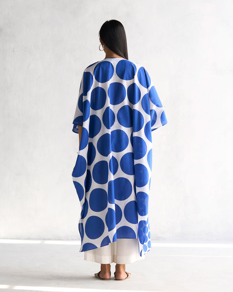 Waadi Kaftan - Navy & White