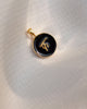 Alphabet F Charm- Black & Gold