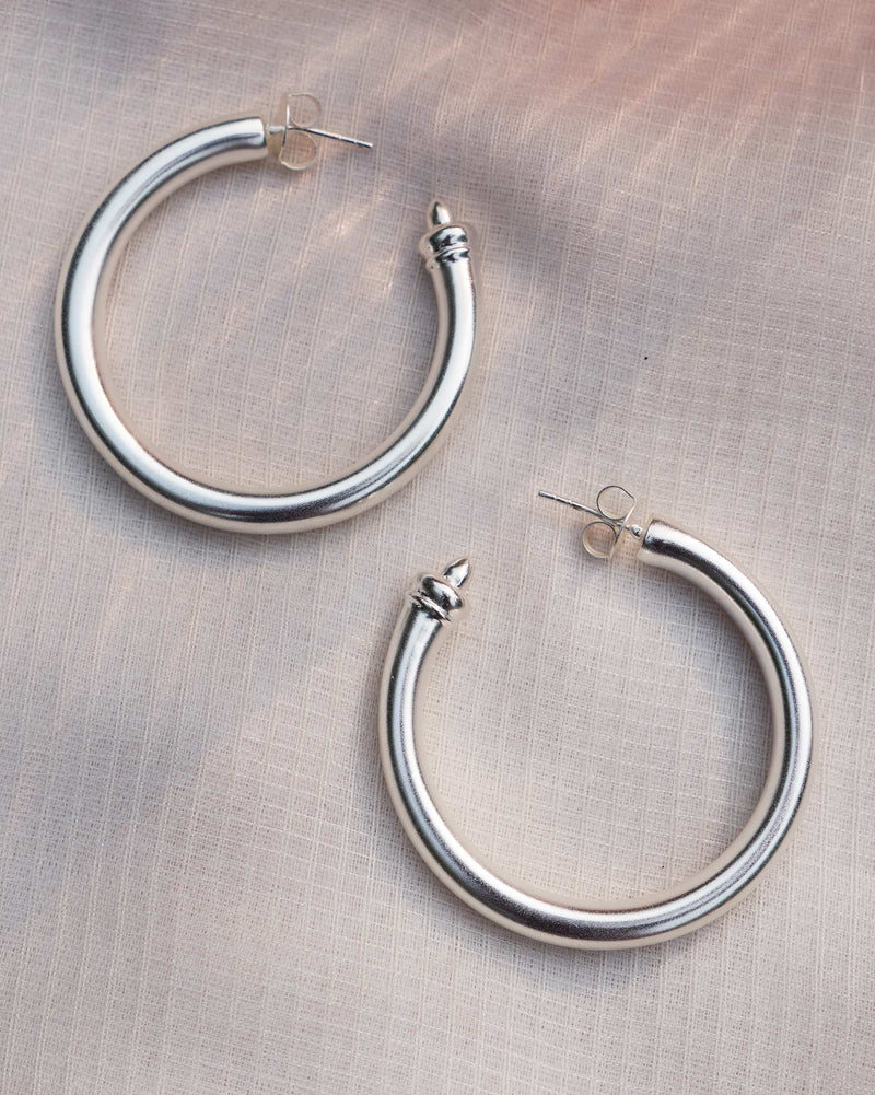 Rahi Hoops Large - Silver