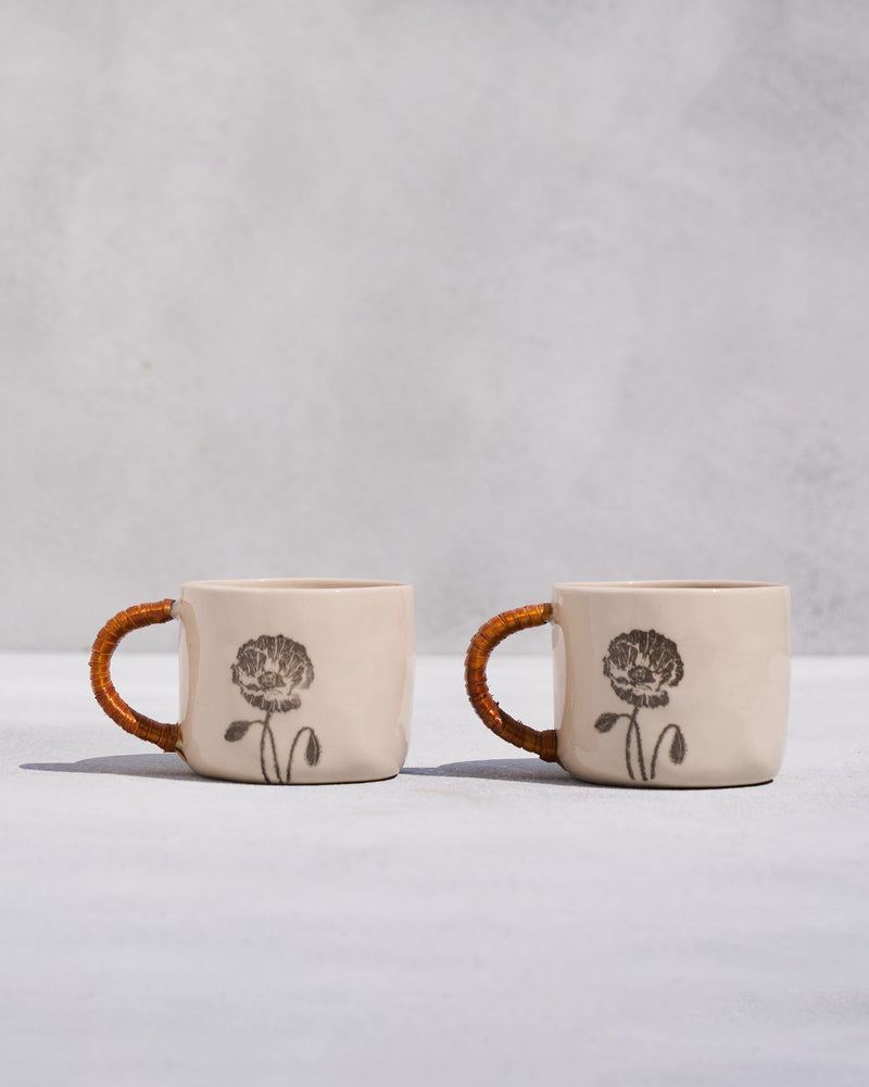 Poppy Mugs (Set of 2)