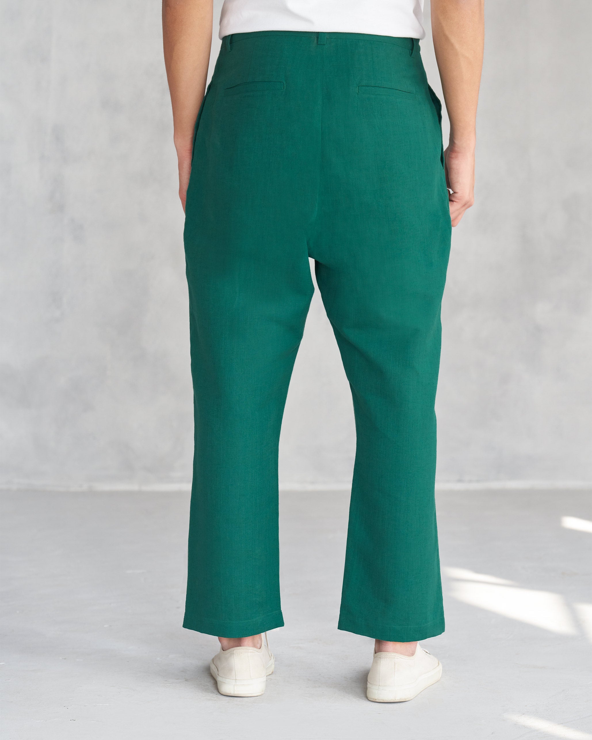 Easy Fit Slouchy Pants - Green