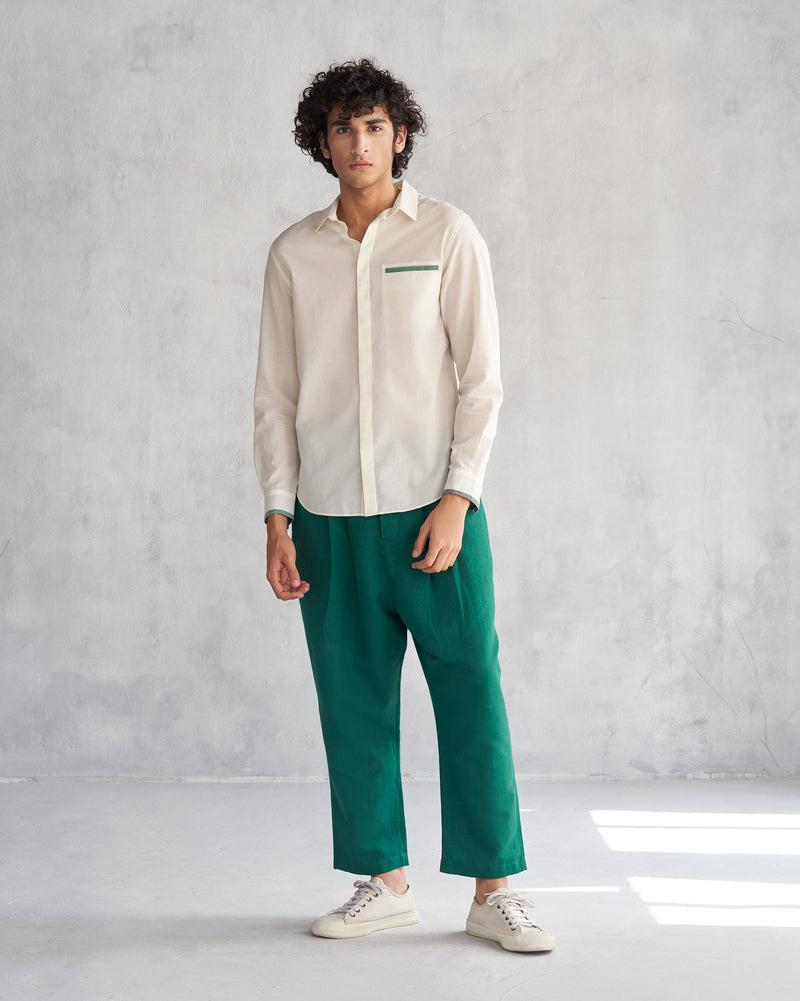 Easy Fit Slouchy Pants - Green