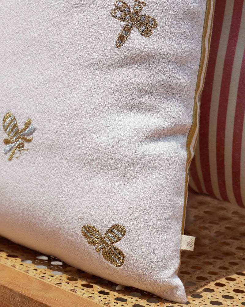 Honeybee Cushion Cover - Ivory