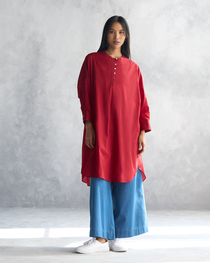 Lazy Sunday Tunic - Red