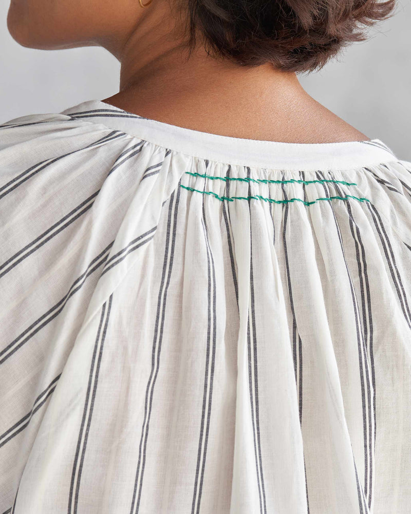 Ukiyo Peasant Top - Ivory