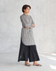 Basic Mid Length Kurta - Black & Ivory