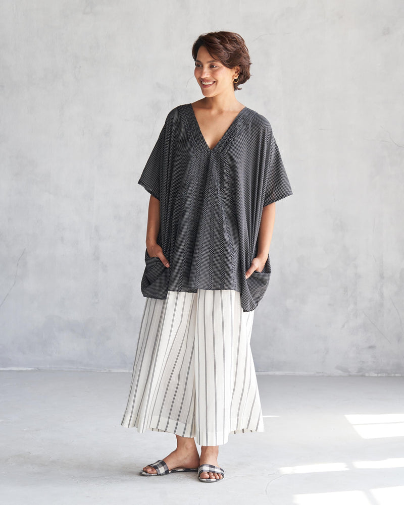 Soto Flared Pants - Black & Ivory