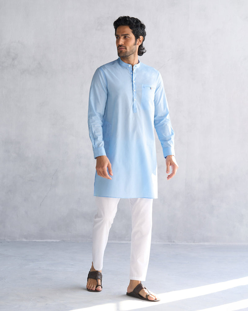 Pondicherry Kurta - Light Blue