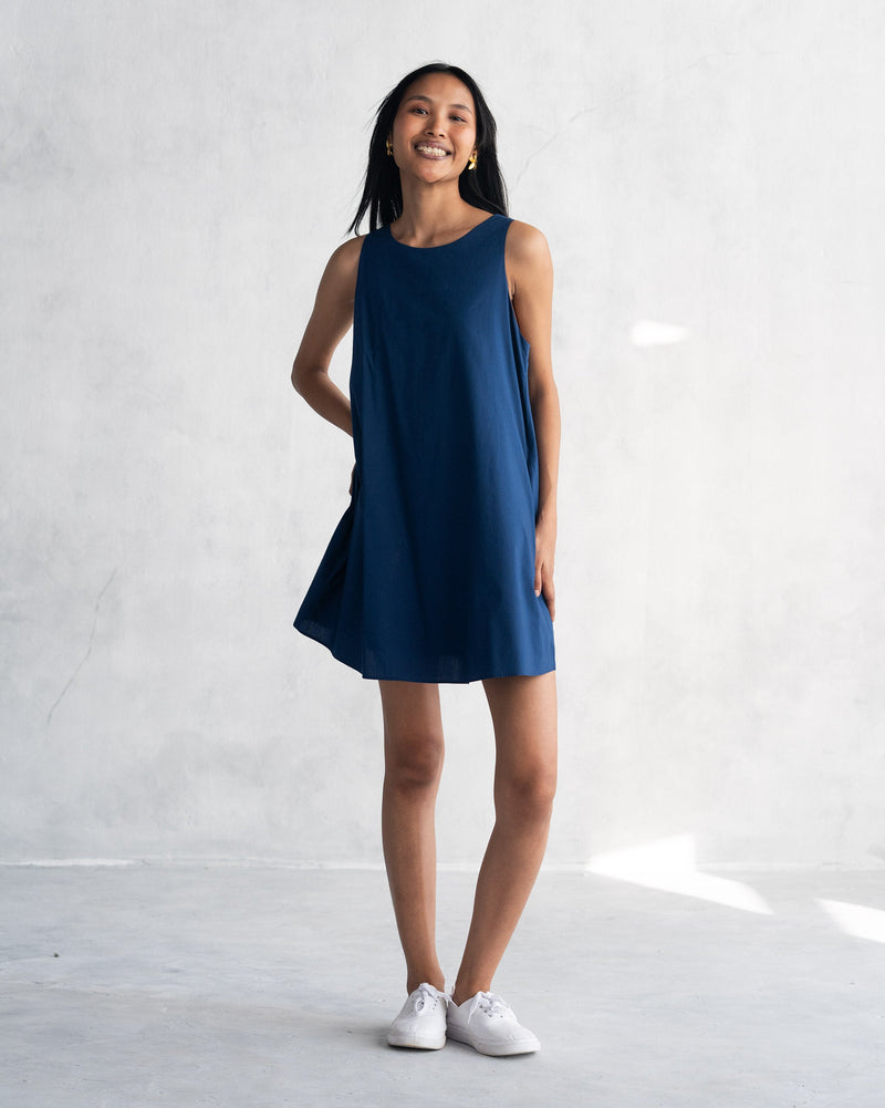 Short Racerback Dress - Indigo