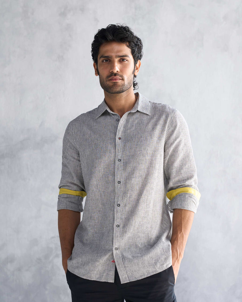 Classic Shirt - Charcoal Stripe