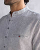 Pondicherry Kurta - Charcoal Stripe