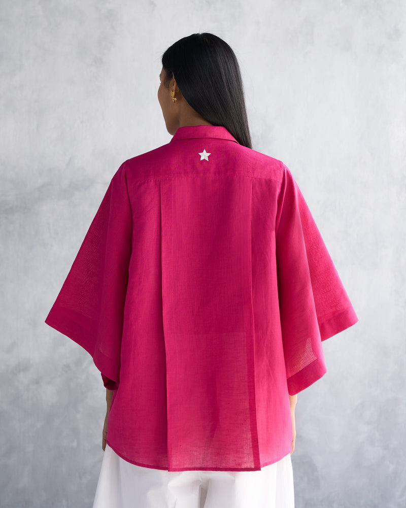 Drop Armhole Shirt - Berry