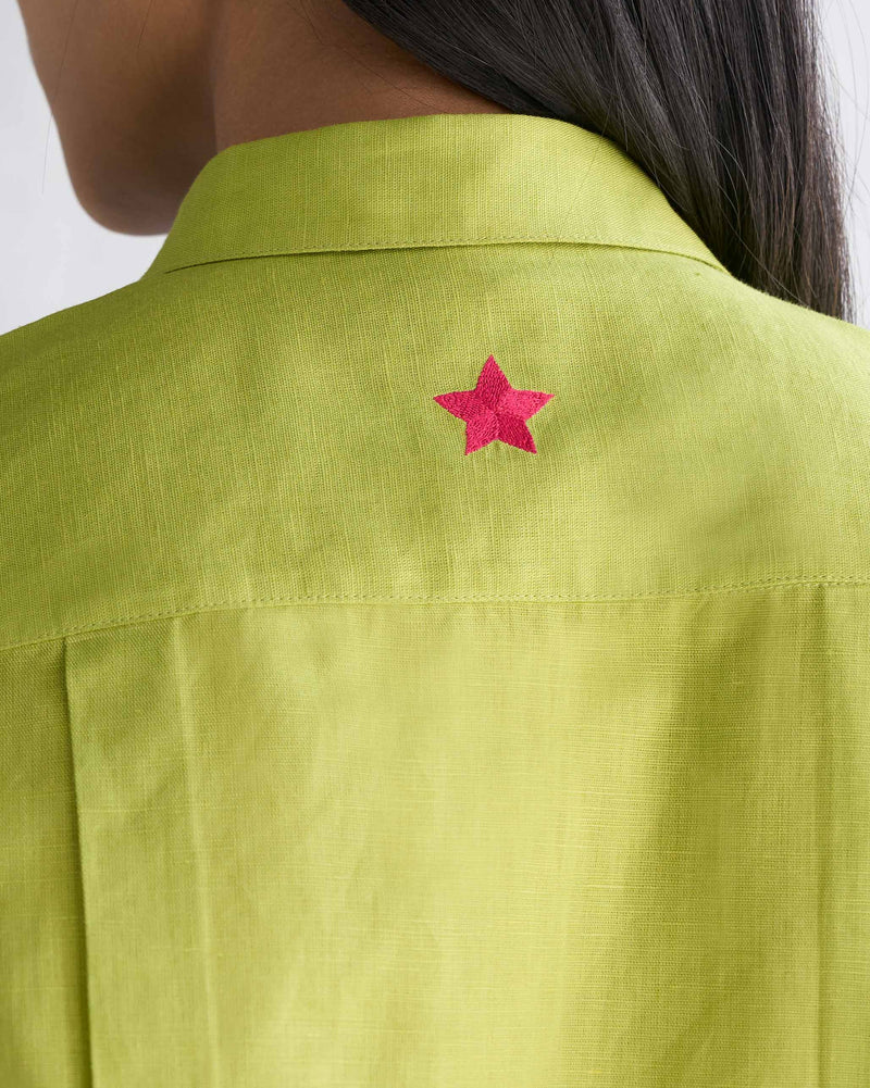 Drop Armhole Shirt - Lime