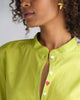 Mandarin Collar Top - Lime